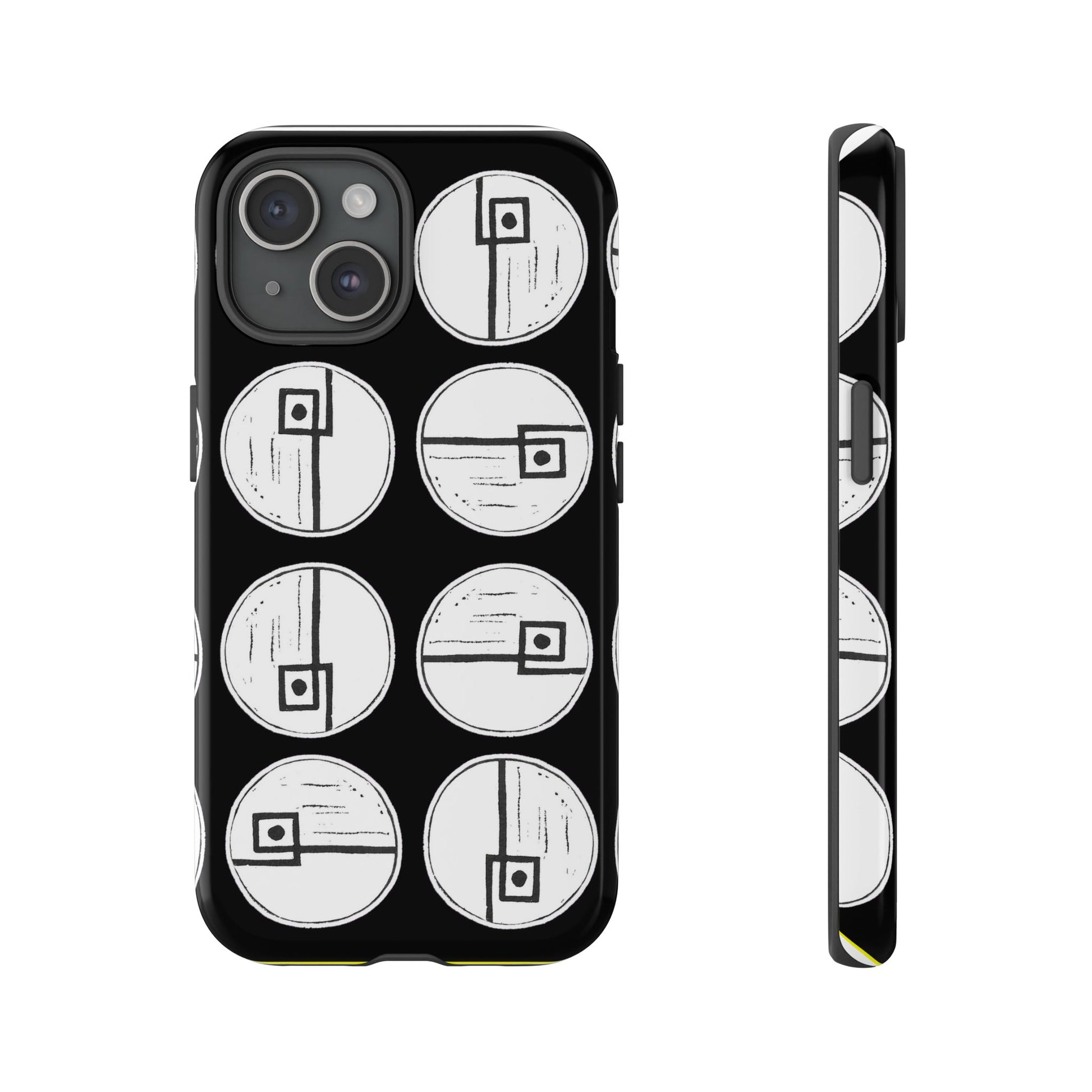 Rotating Rectangle Black Phone case - InkLovePrint