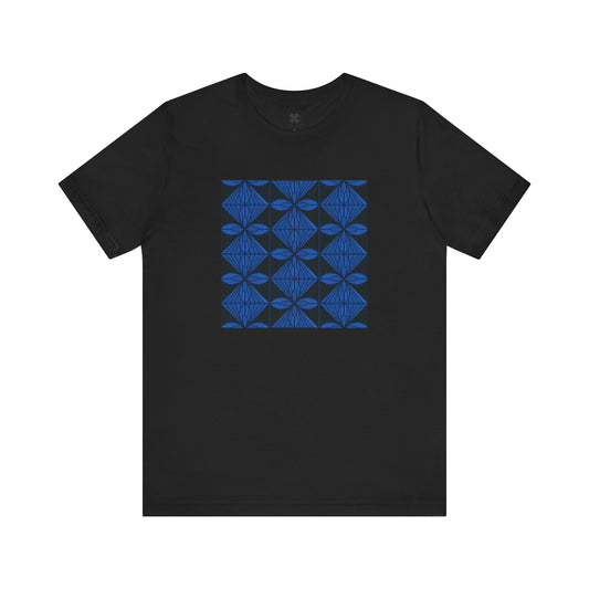 Geometric Blue Unisex T-Shirt - InkLovePrint