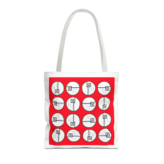 Rotating Rectangle Red Tote Bag - InkLovePrint