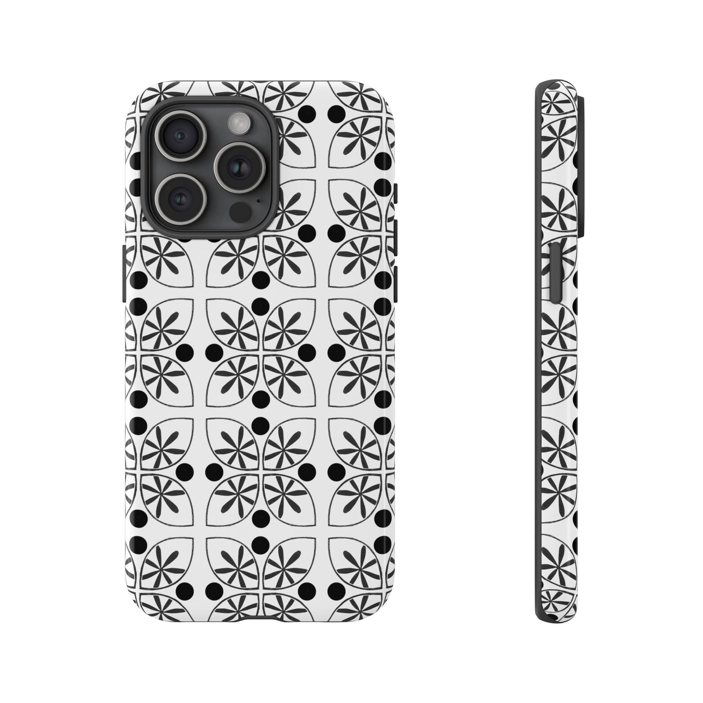 Black Flower Phone case - InkLovePrint