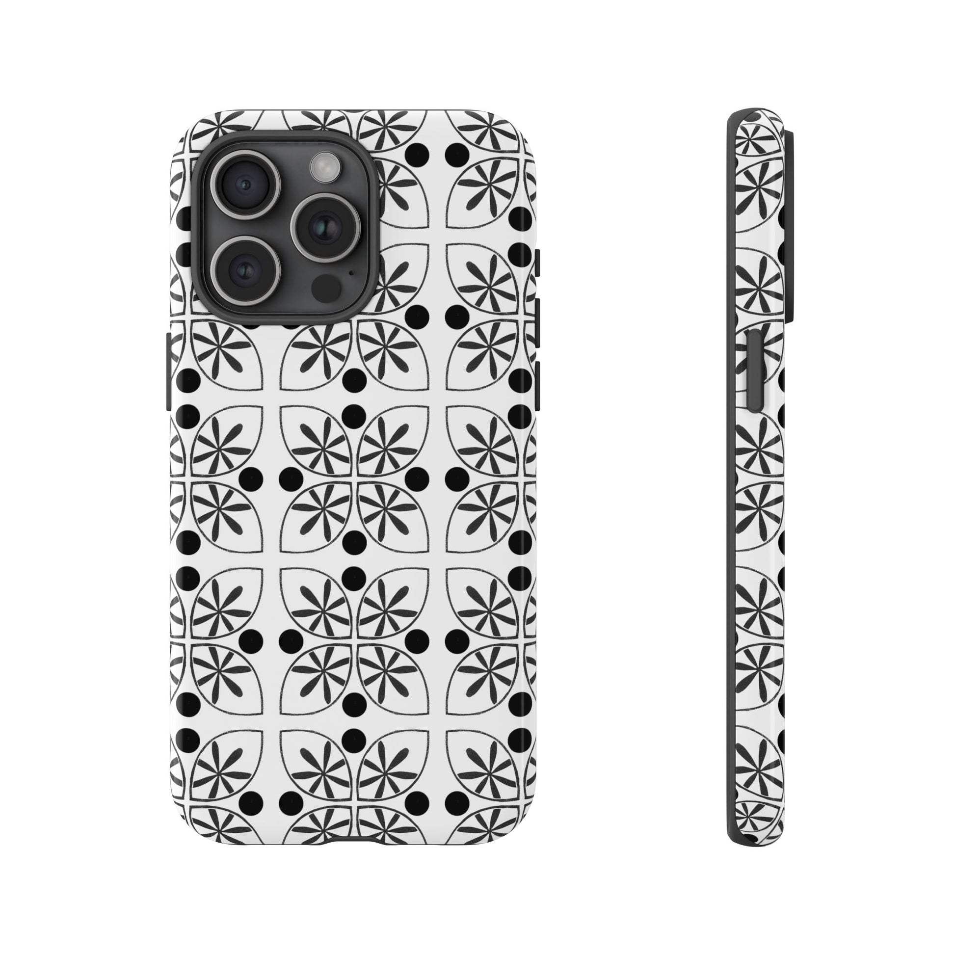 Black Flower Phone case - InkLovePrint