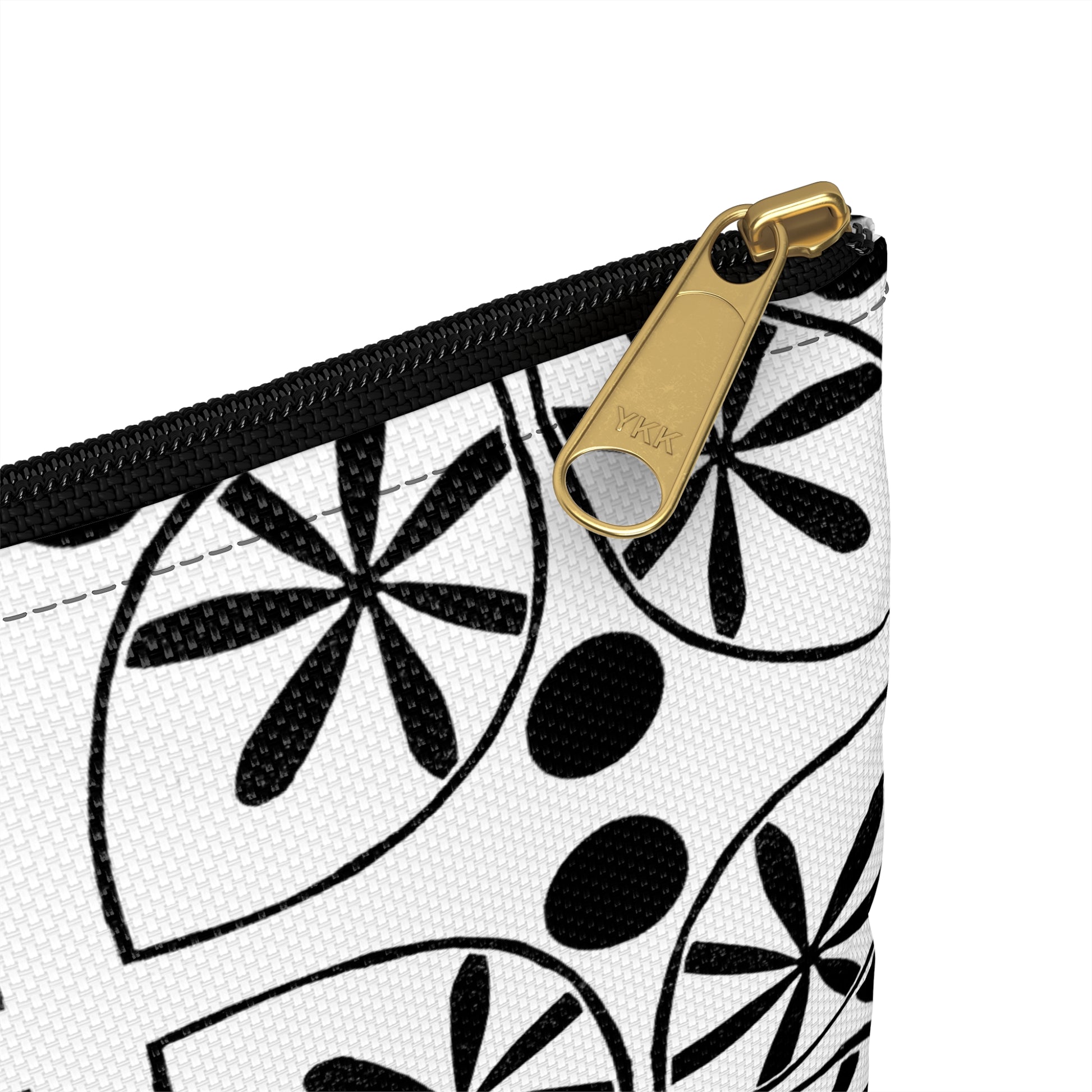 Black Flower Accessory Bag - InkLovePrint